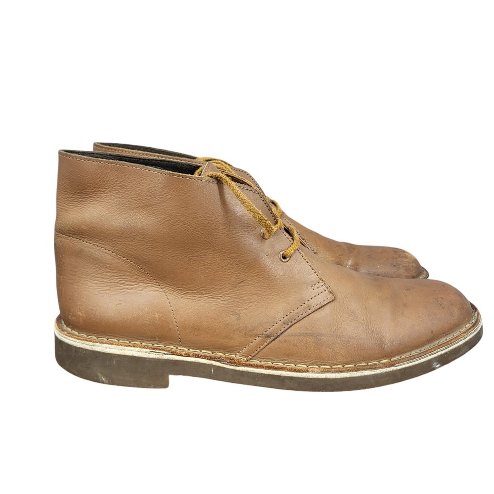 Clarks Chukka Boots Mens 11 M‎ Buschacre 2 Brown Leather Lace Up Ankle 15522